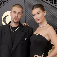 Justin Bieber and Hailey Bieber attend the 68th GRAMMY Awards at Crypto.com Arena on February 01, 2026 in Los Angeles, California