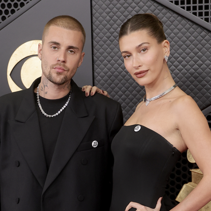 Justin Bieber and Hailey Bieber attend the 68th GRAMMY Awards at Crypto.com Arena on February 01, 2026 in Los Angeles, California