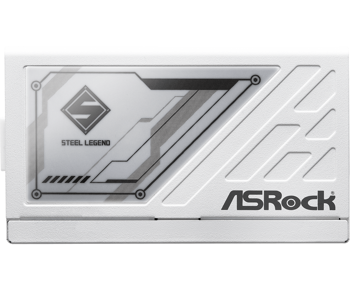 ASRock Steel Legend in white casing and cables