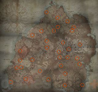 Diablo 4 fast travel map showing all Waypoints
