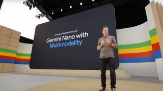 Dave Burke at Google I/O 2024 announcing Gemini Nano with multimodality