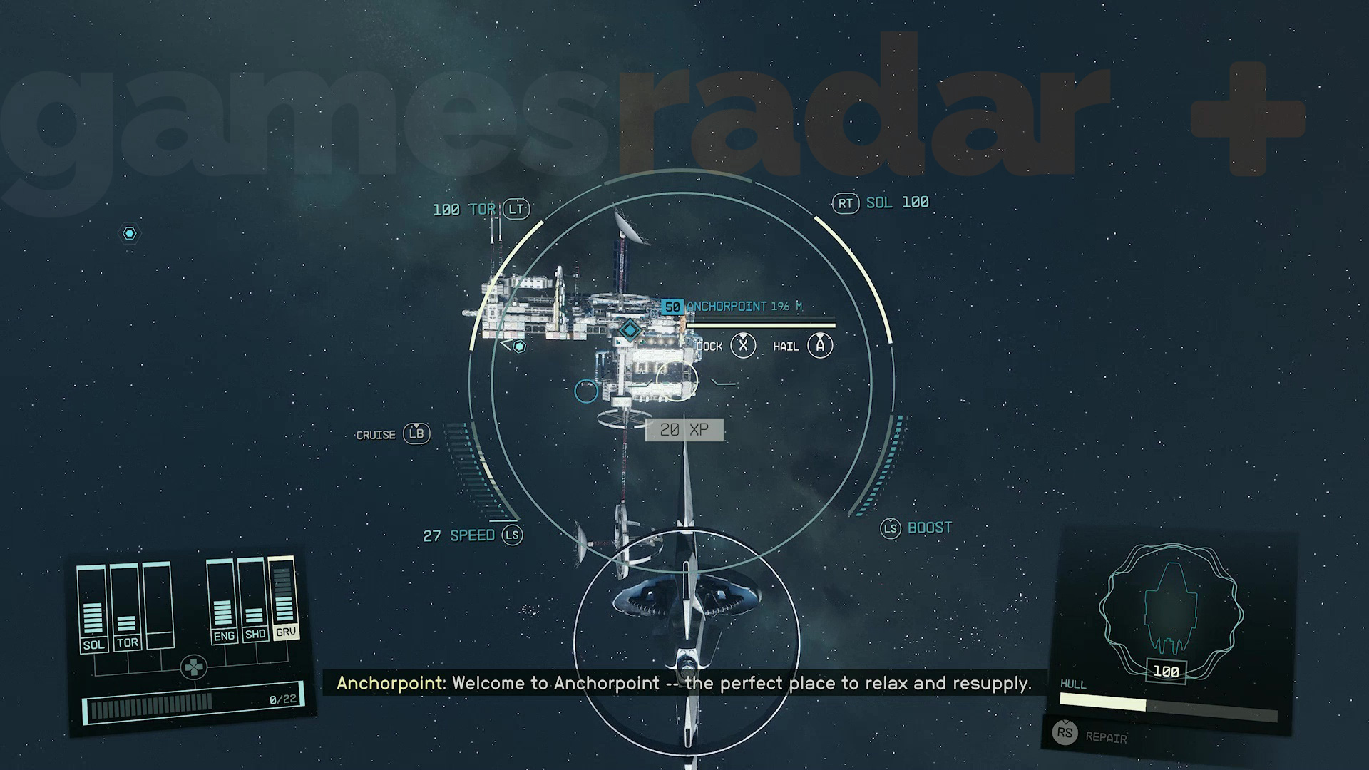 Arriving at Anchorpoint Station in the Starfield Algorab system