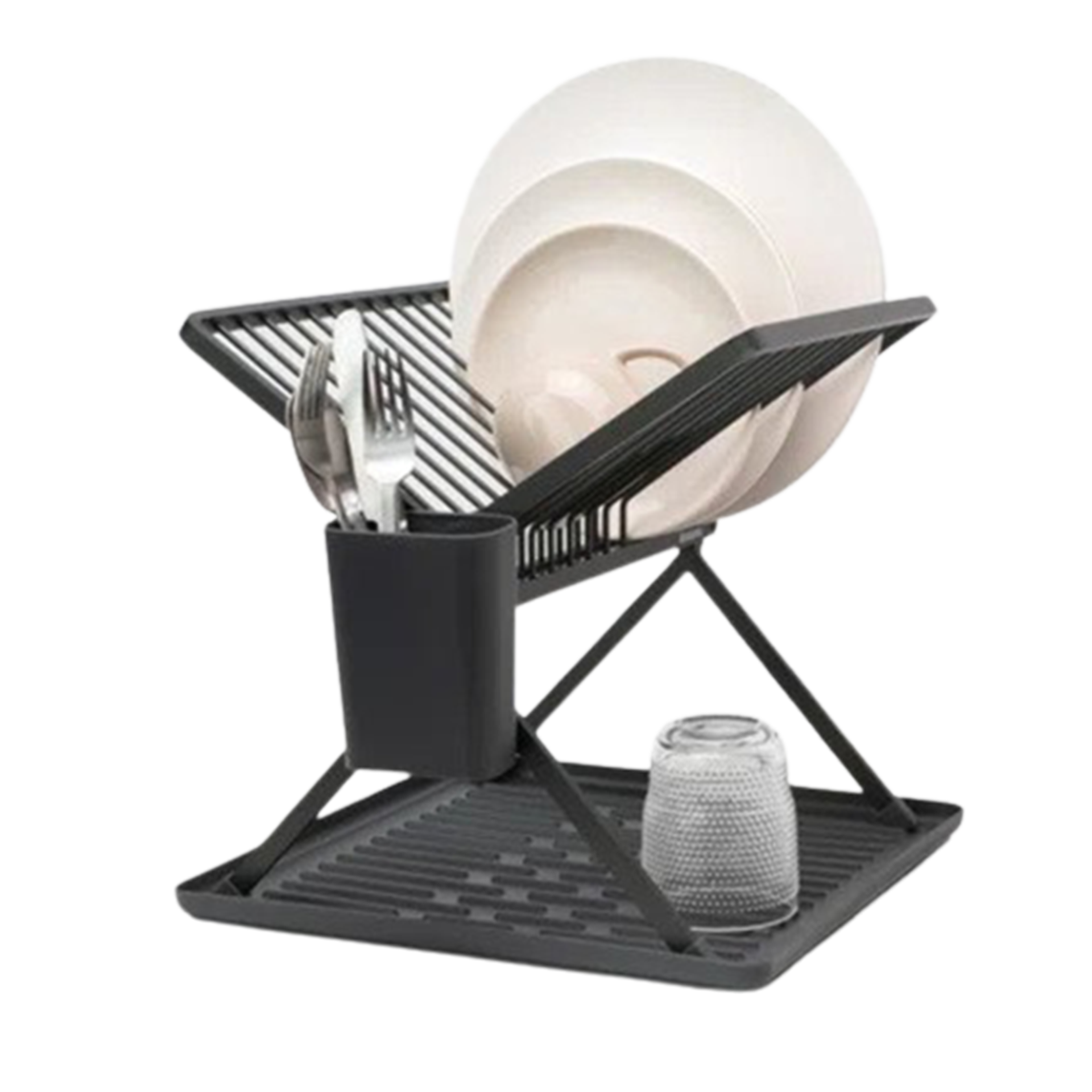 Brabantia Sinkside Rak pengering piring aluminium yang ringkas dan dapat dilipat