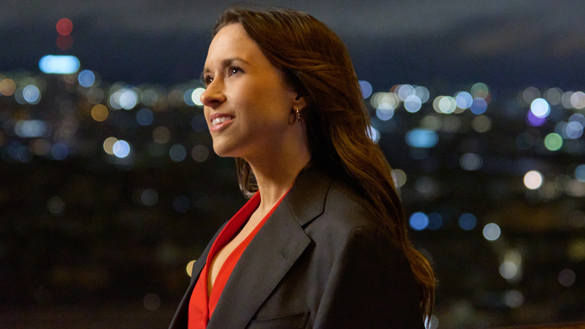 Lacey Chabert is shown at the Eiffel Tower in France while shooting Paris Is Always a Good Idea.