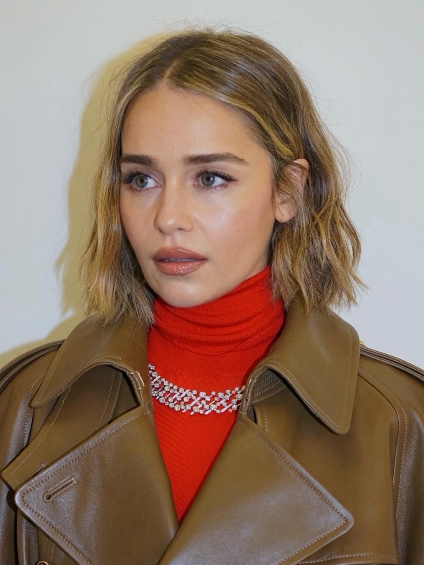 Emilia Clarke with French bob