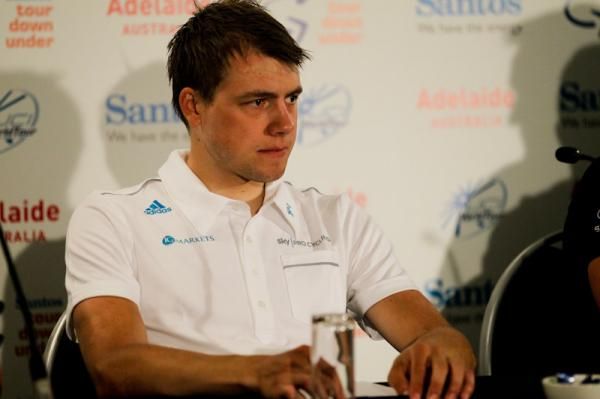 Boasson Hagen at the pre-Tour Down Under media conference where he's making his debut in the race