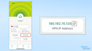 ExpressVPN's IP refresh feature