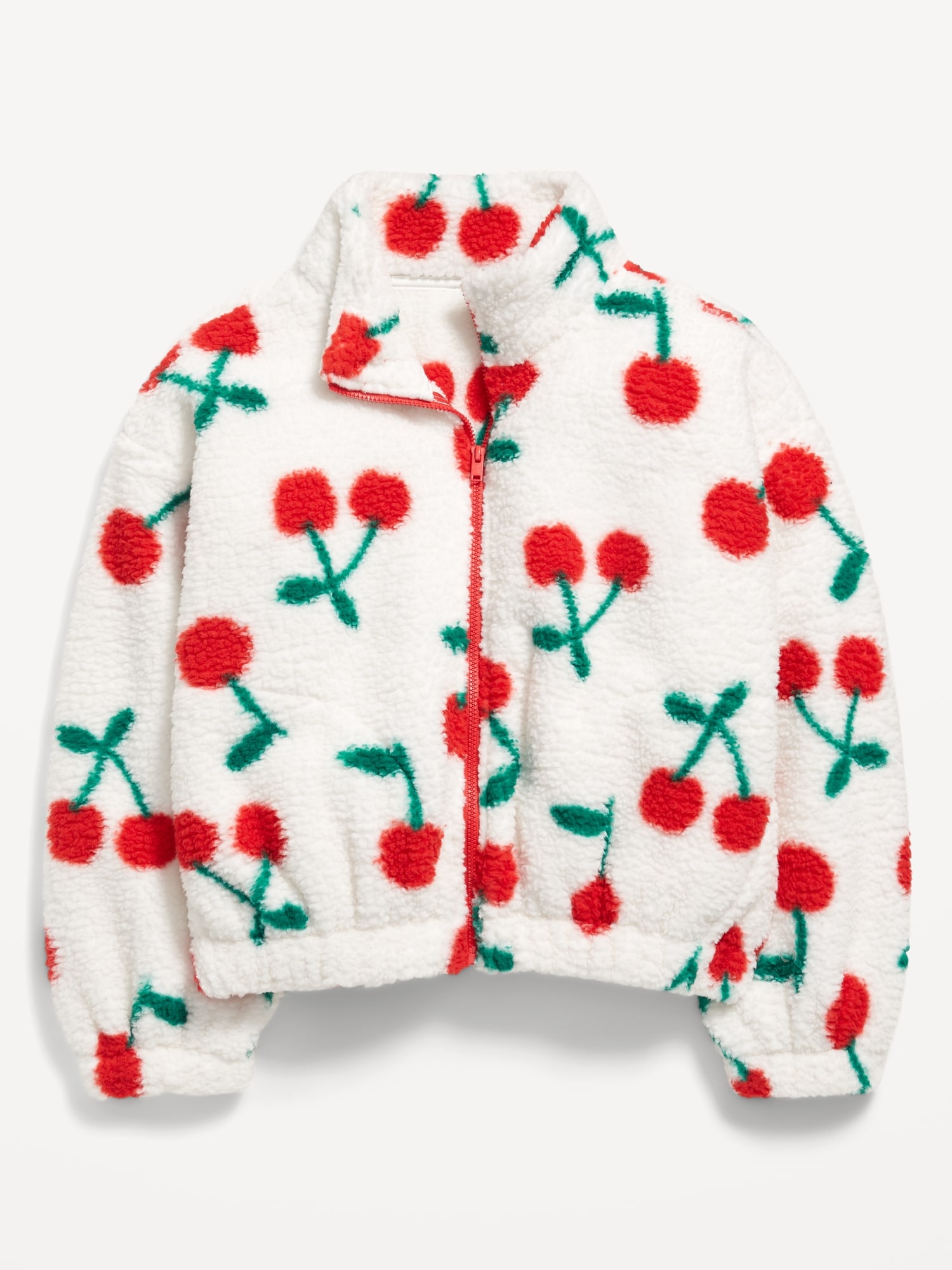 Oversized Sherpa Zip Jacket for Girls