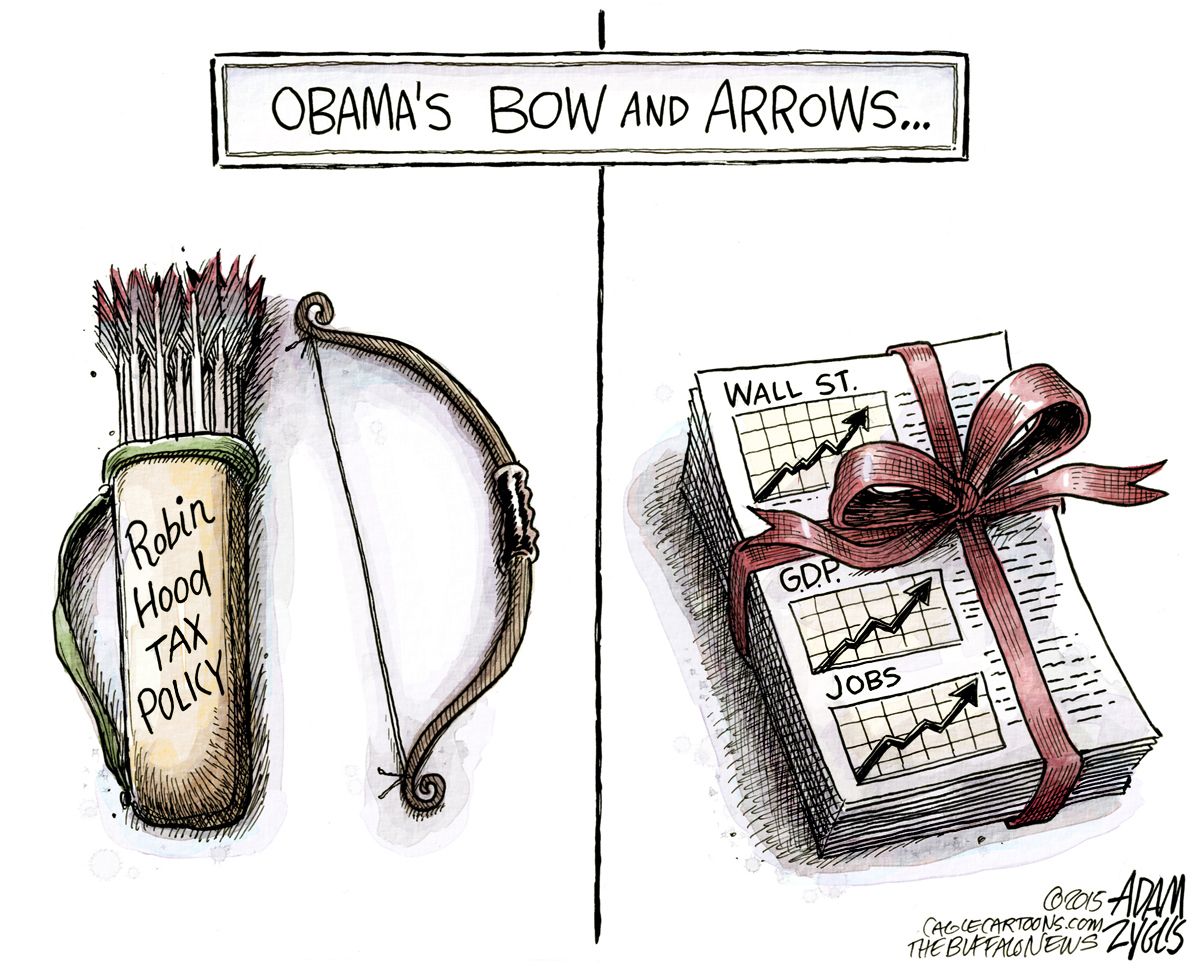 Obama cartoon U.S. economics