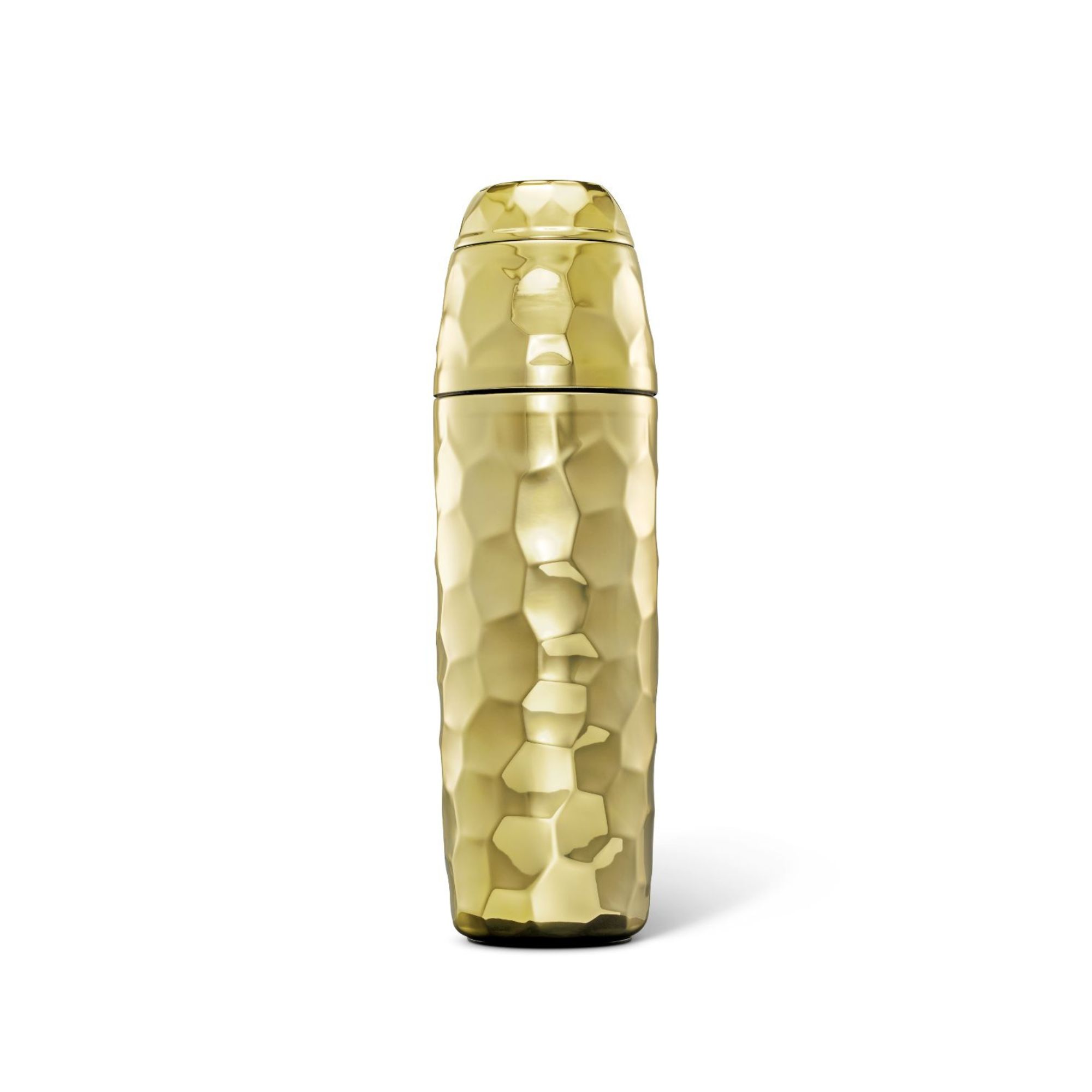 Hammered gold cocktail shaker