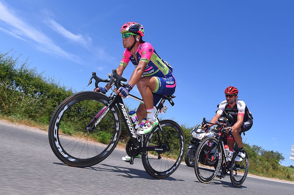 Lampre-Merida's Yukiya Arashiro powers the break during stage 6 at the Tour de France.