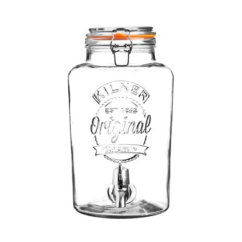Kilner Clip Top Round Drinks Dispenser 5l, Single