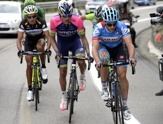 Nathan Haas leads an escape on stage seven of the 2014 Giro d'Italia