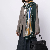 Mulberry Long Typography Rectangular Scarf: $449