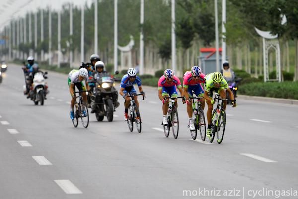 Riders on the attack during stage 11