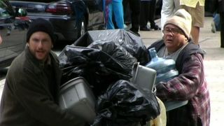 Charlie and Frank collect trash in It's Always Sunny In Philadelphia