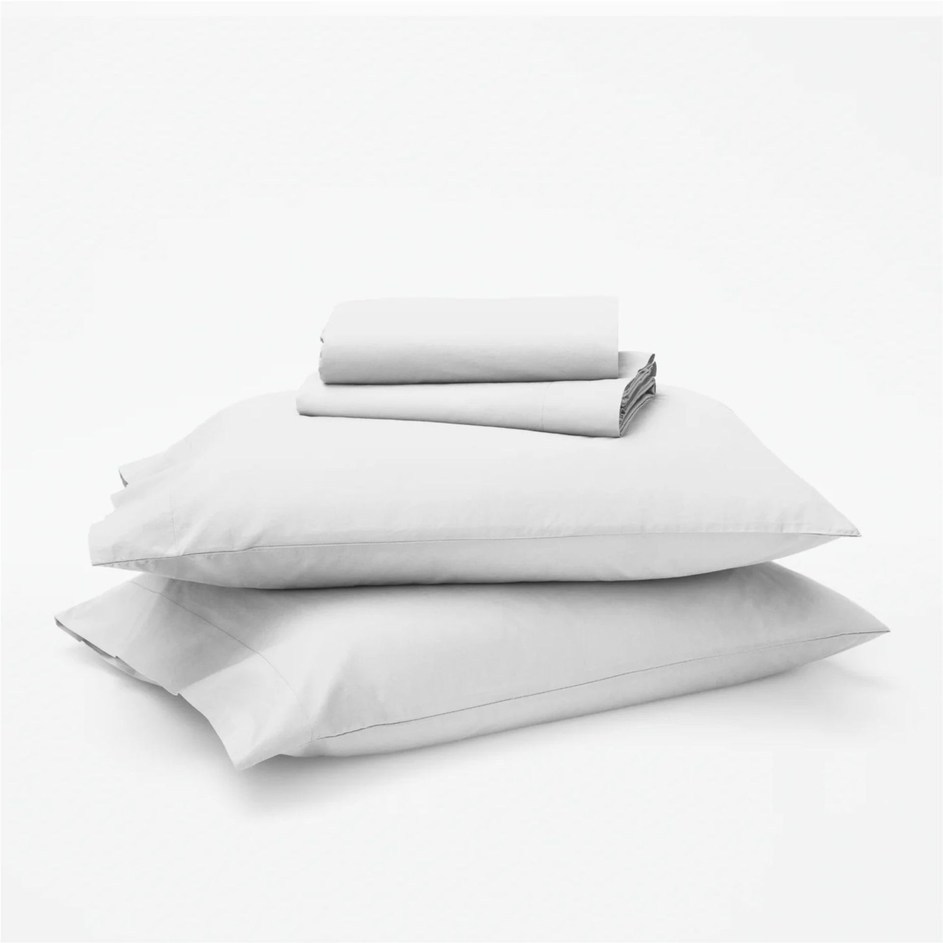 Classic Percale white bed sheets by Tuft & Needle