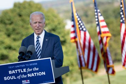 Joe Biden speaks in Gettysburg