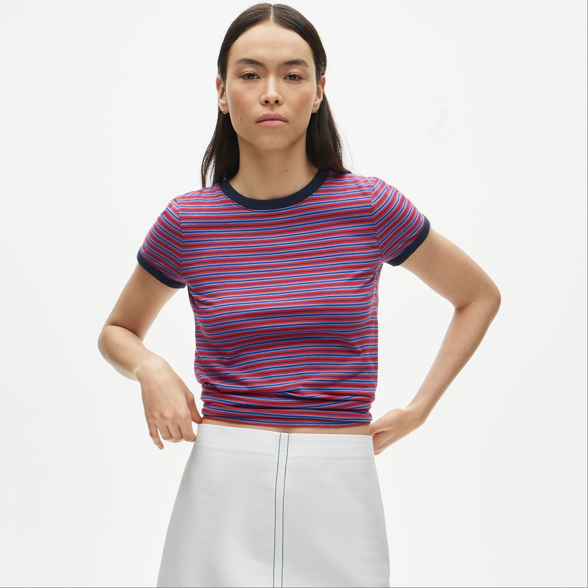 Vintage Jersey Ringer T-Shirt in Stripe