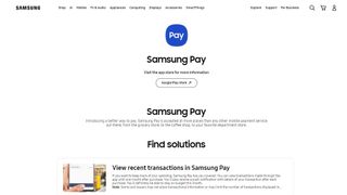 Website screenshot for Samsung Pay