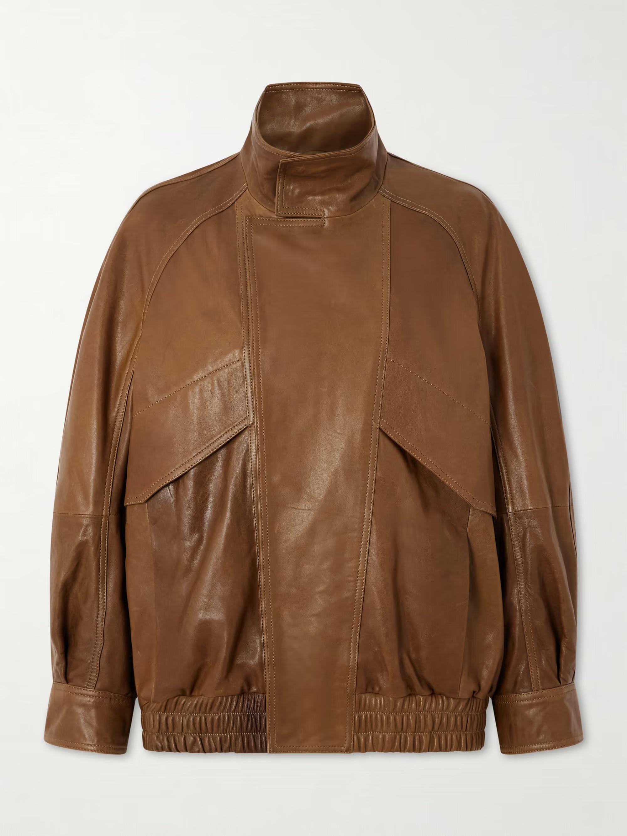 Ariste Oversized Paneled Leather Jacket
