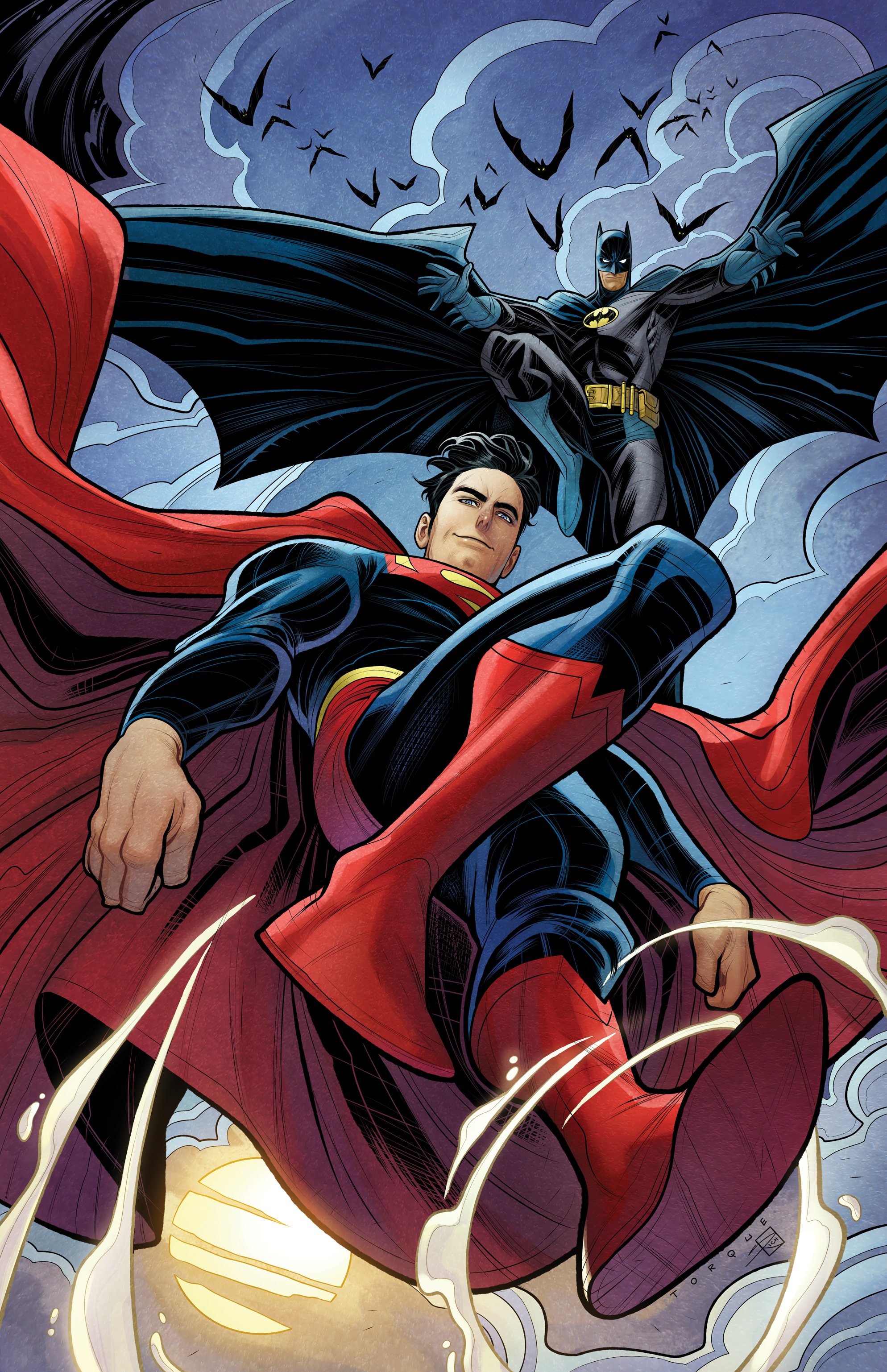 Elizabeth Torque's variant cover for Batman/Superman: World's Finest #38