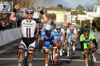 John Degenkolb (Giant Shimano) won Stage 1 of the 2014 Tour Méditerranéen, from Danilo Napolitano (Wanty-Groupe Gobert) and Sonny Colbrelli (Bardiani-CSF)