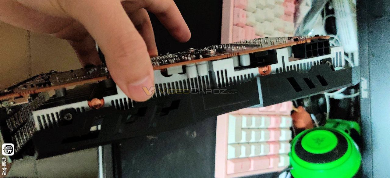 A graphics card rumored to be the upcoming AMD Radeon RX 6600XT