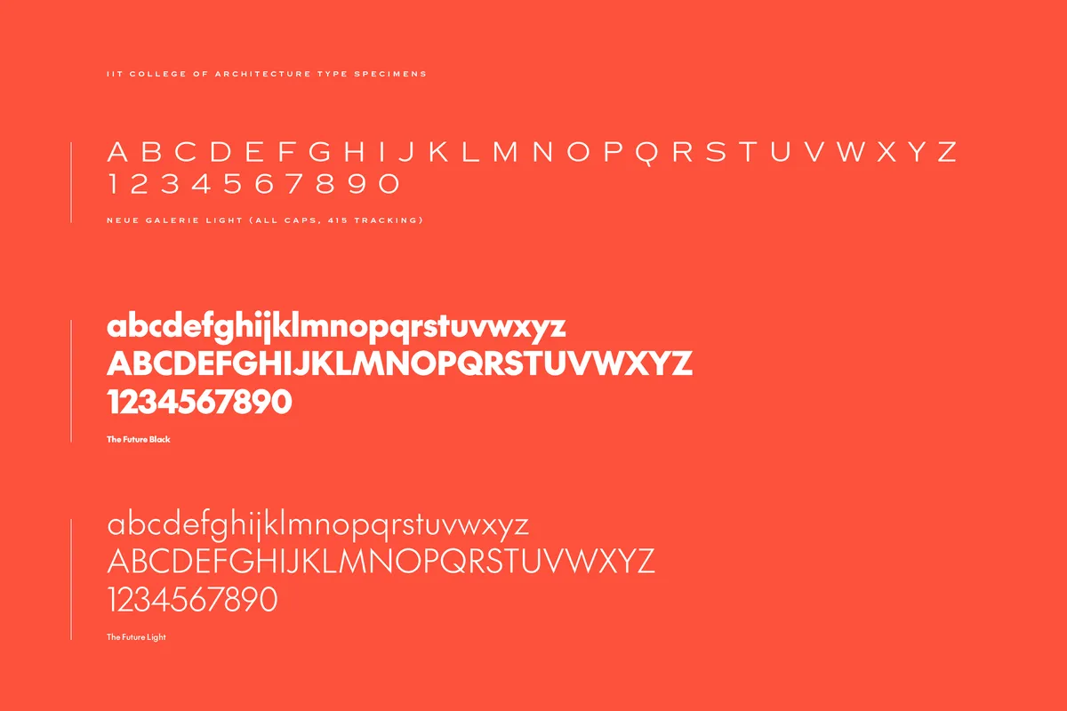IIT College of Architecture brand typeface