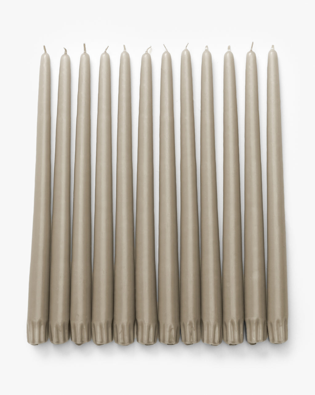 Taupe Taper Candles (set of 12)