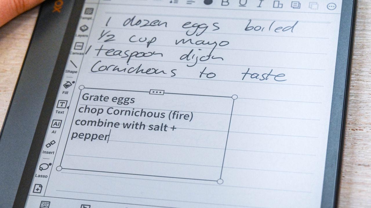 Handwriting recognition on the Onyx Boox Note Air 3