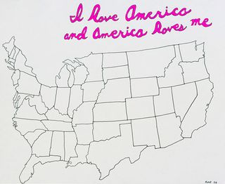 Drawing of a america map