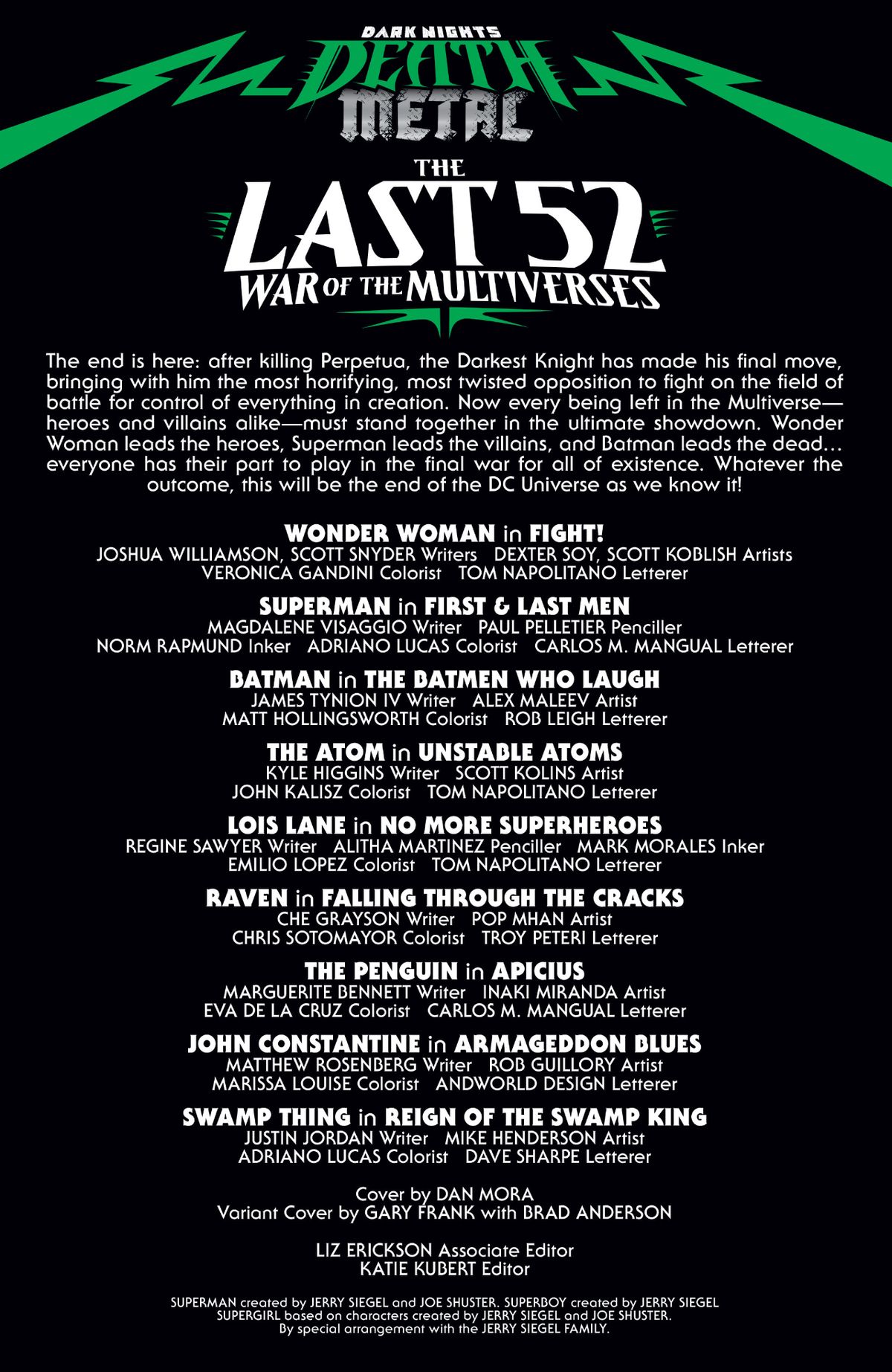 DARK NIGHTS: DEATH METAL - THE LAST 52 WAR OF THE MULTIVERSES #1
