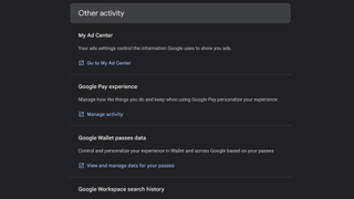 Google Privacy Options