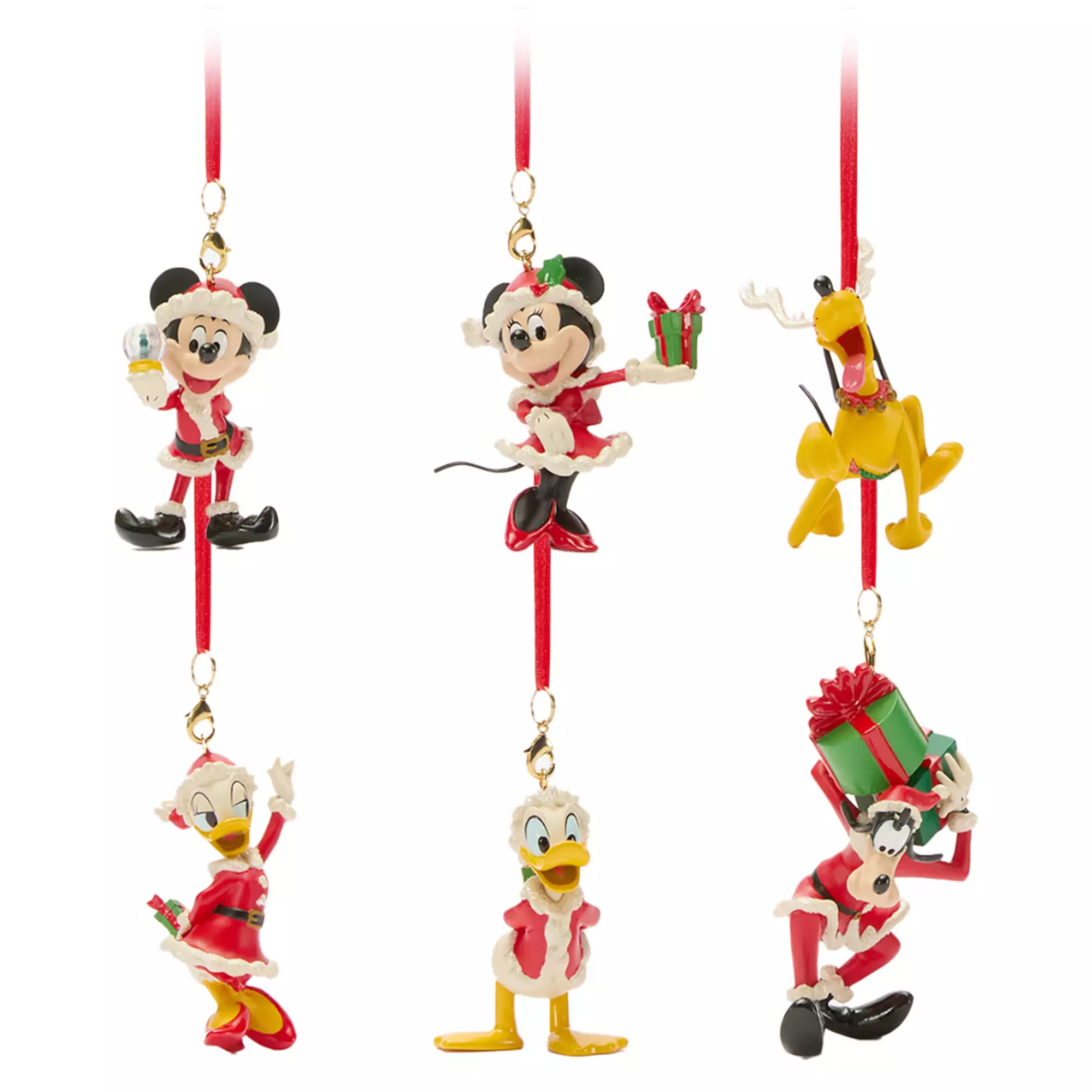 Santa Mickey Mouse and Friends Ornaments