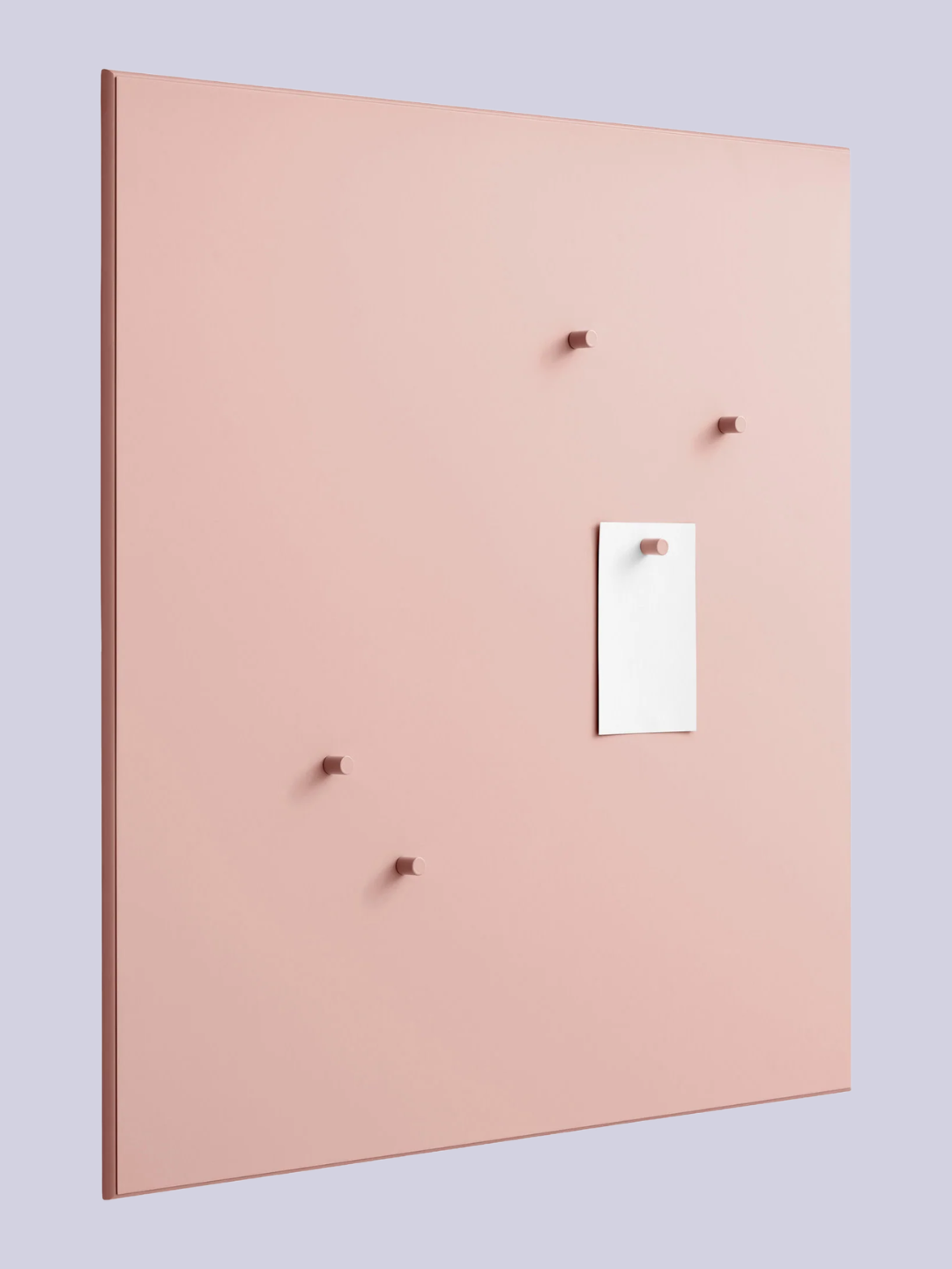A light pink magnetic noticeboard