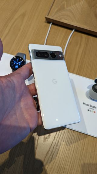 Taking a look at the Google Pixel 7 Pro at Google's Fall 2022 event
