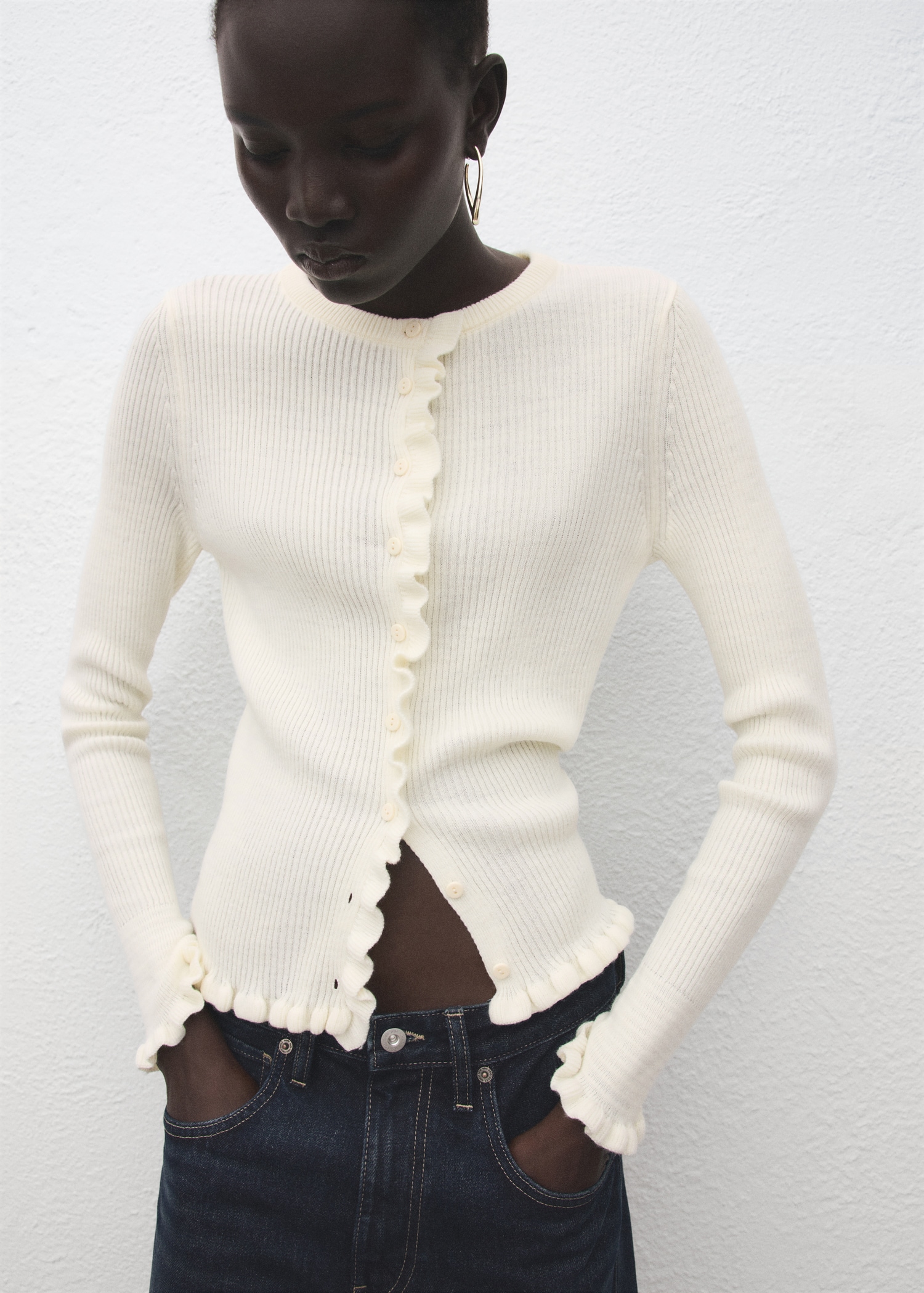 Scalloped Edges Cardigan - Women | Mango United Kingdom