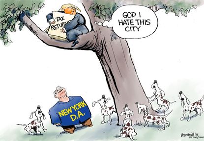 Political Cartoon U.S. Trump Tax Returns New York