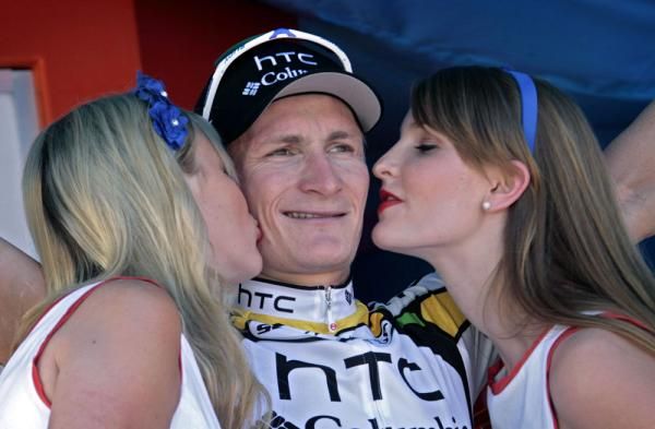 Greipel enjoys the spoils of victory