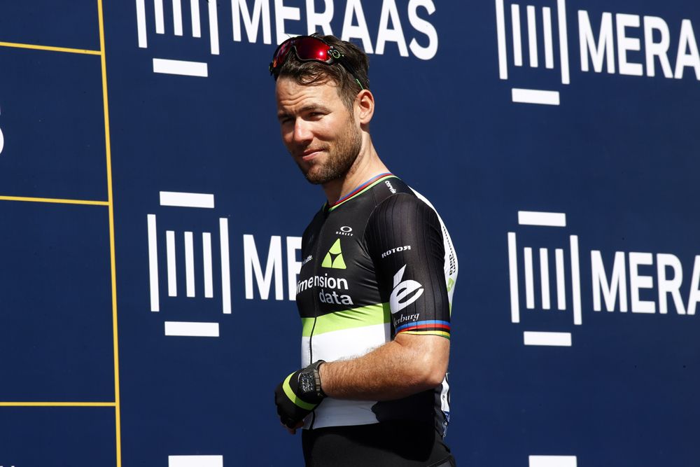 Mark Cavendish before the start of stage 5 of the Dubai Tour