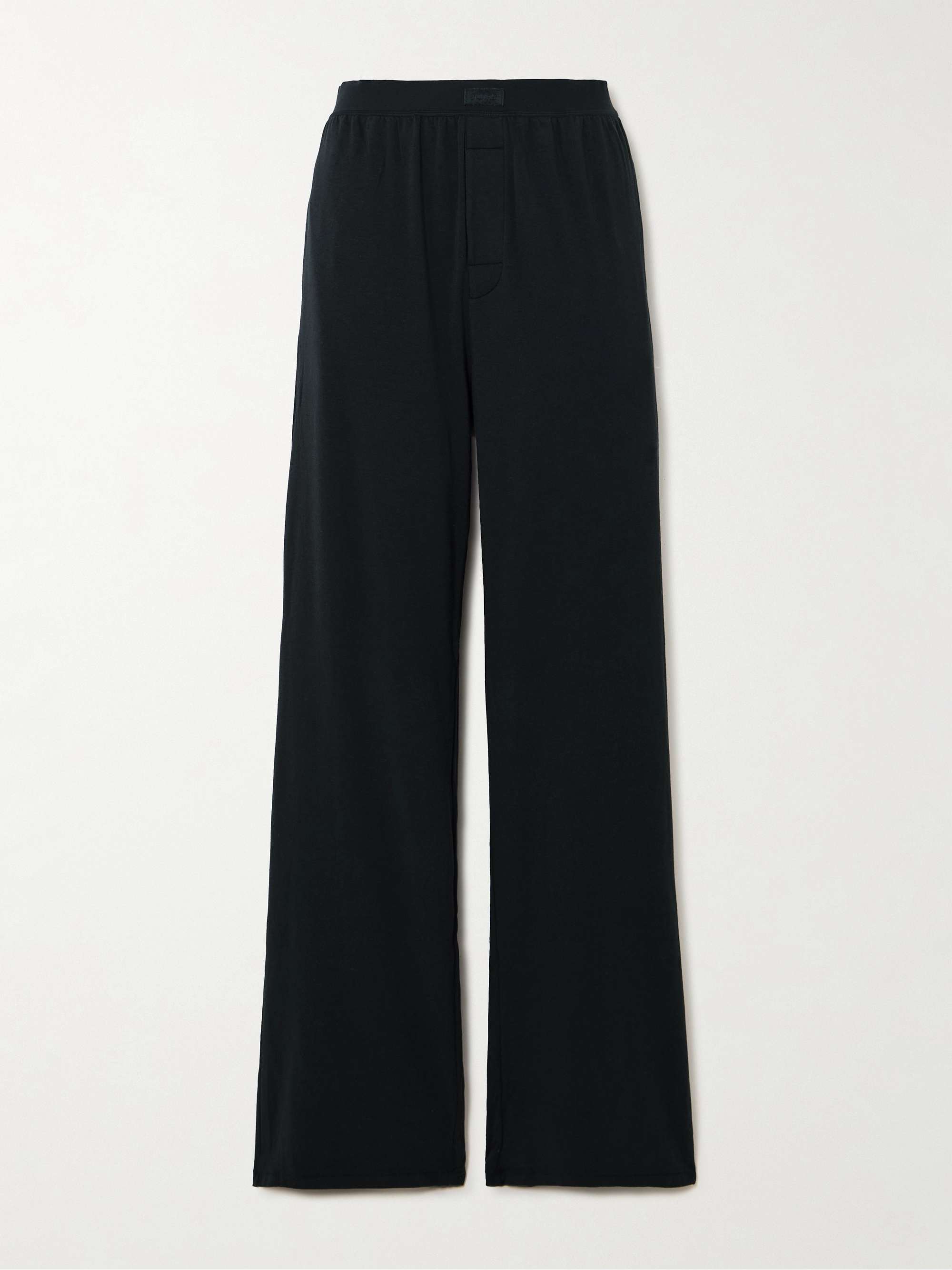 Boyfriend Stretch-Modal and Cotton-Blend Jersey Track Pants - Onyx