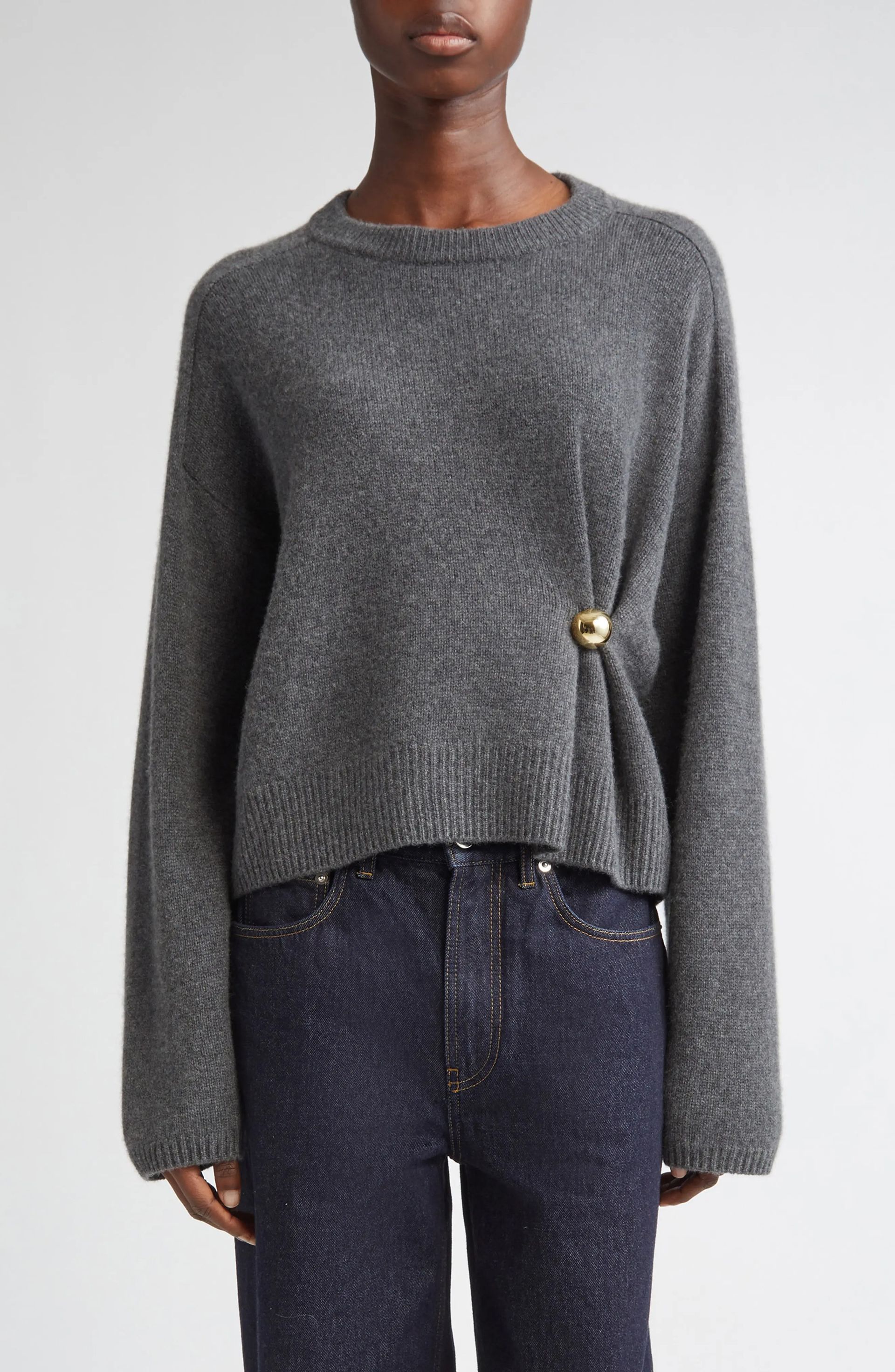 LOULOU DE SAISON, Bill Draped Cashmere Sweater