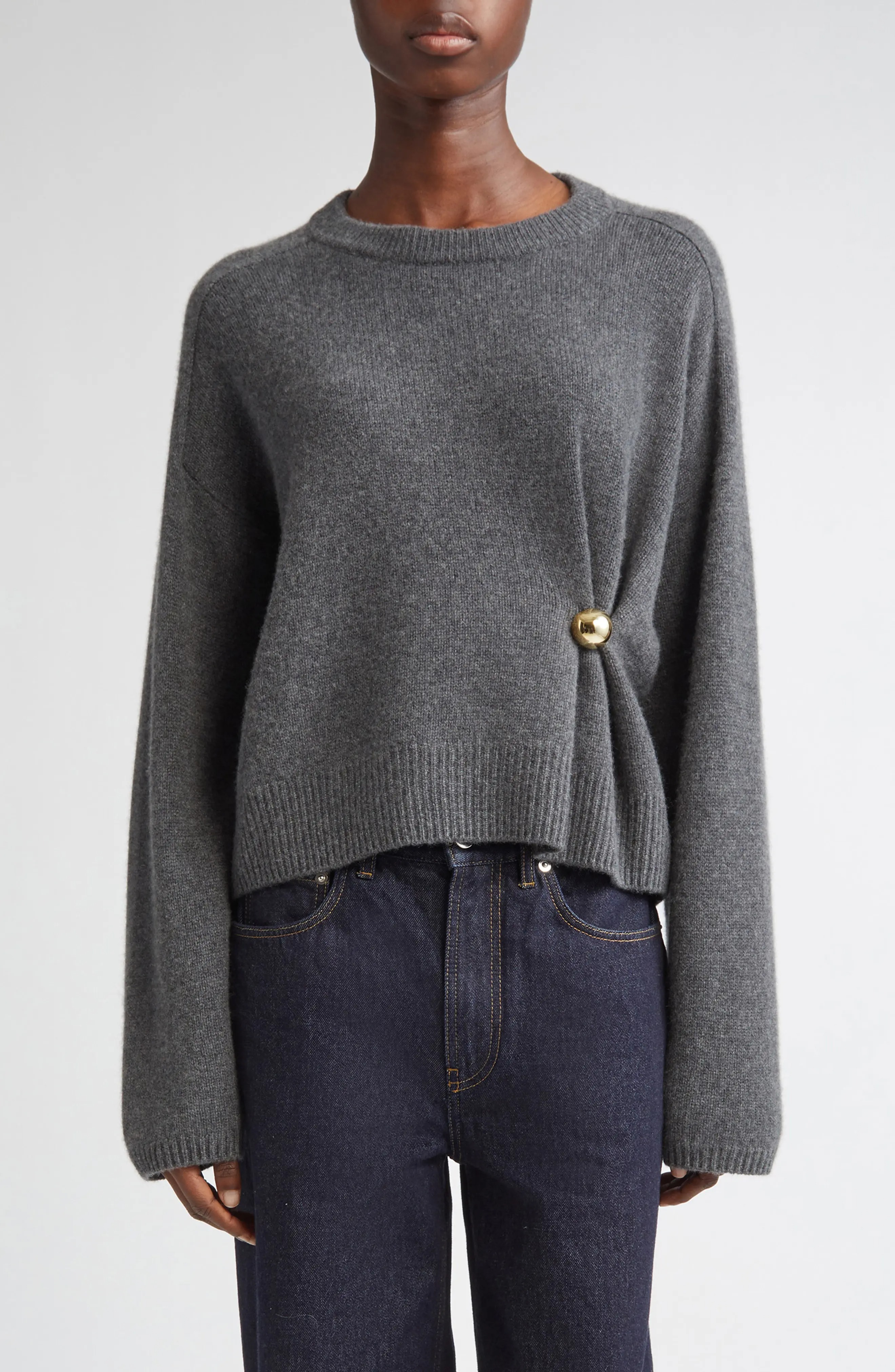 LOULOU DE SAISON, Bill Draped Cashmere Sweater