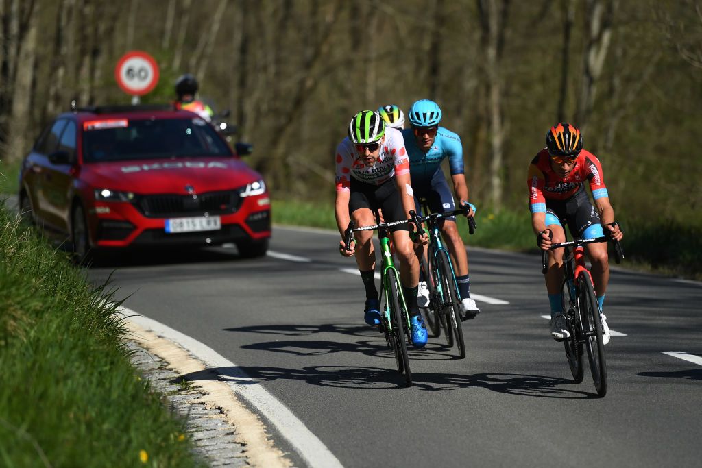 Mikel Landa (Bahrain) went on the attack on the final climb