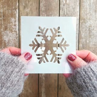 Snowflake stencil for cards, wrap and windows