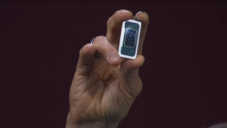 Pat Gelsinger holding up a real Panther Lake sample at the Lenovo Tech World 2024 Keynote 