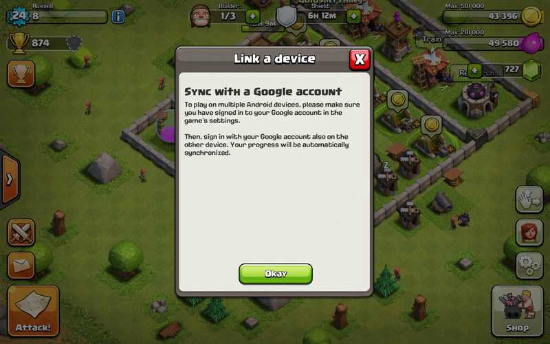 Clash of Clans sync