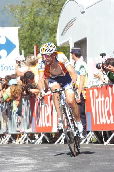 Denis Menchov (Rabobank) attacked Contador and Schleck