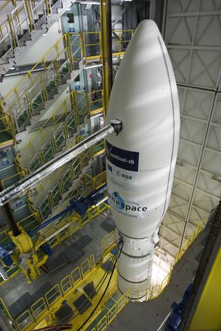 Vega Rocket with Sentinel-2B Satellite